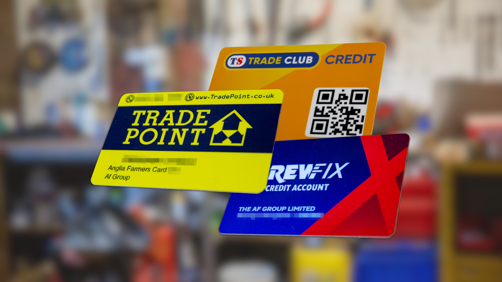Trade Point, Tool Station & Screwfix AF Trade Cards