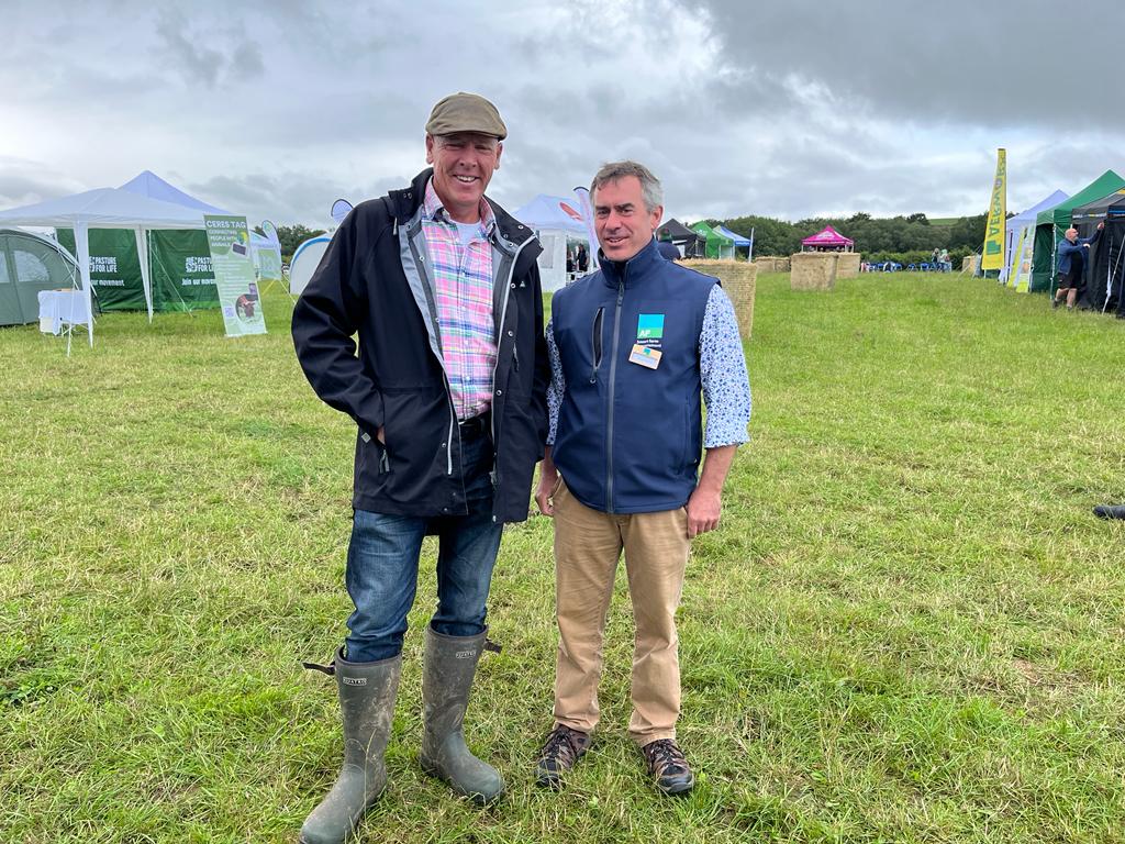 AF's Alistair Nottage with farmer Gareth Wyn Jones Down to Earth Cumbria